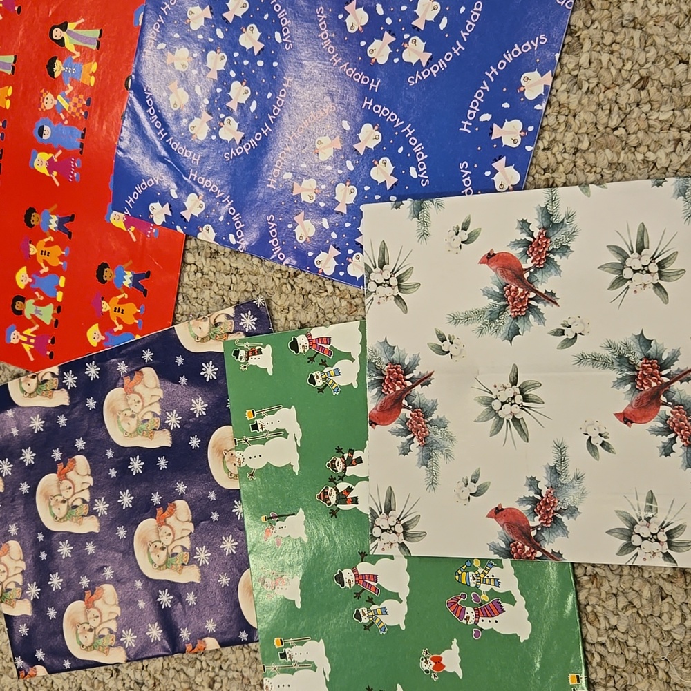 Lot of Holiday Wrapping Paper